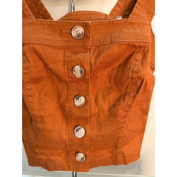 Banana Republic Rust Canvas Cropped Tank- Adjustable Straps | Size 0 - Picture 5 of 6